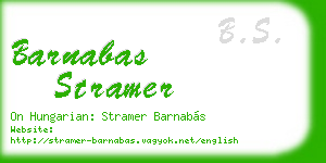 barnabas stramer business card