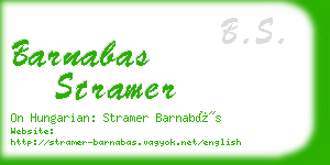 barnabas stramer business card